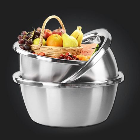 Bol mélangeur multifonction pour servir, cuisiner, battre les œufs et servir à la salade, idéal pour la maison, les barbecues et les restaurants. (1/5)
