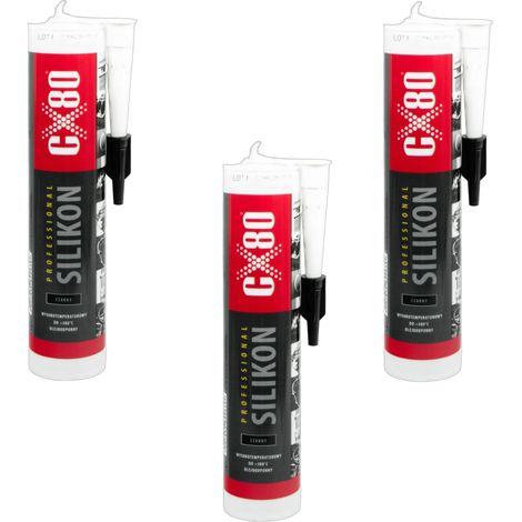 Sellador de silicona de alta temperatura CX80 negro para máquinas 3 x 310 g (1/2)