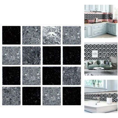 QORVA-Stickers carrelage pour salle de bain et cuisine, lot de 30, adhésifs imperméables, pour la décoration murale, format 10 x 10 cm