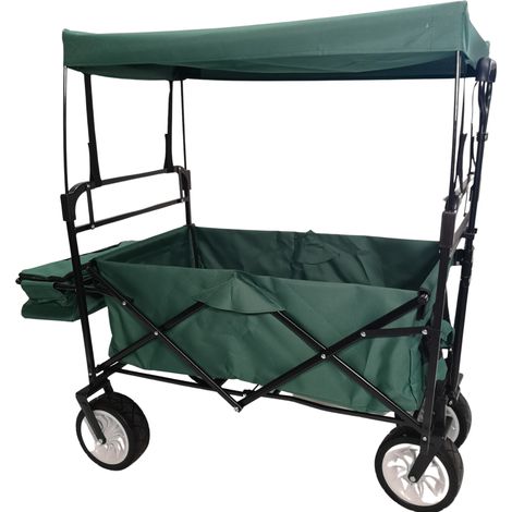 Folding Festival Camping Storage Trolley with Canopy & Waterproof Cover 100Kg capacity (1/5)