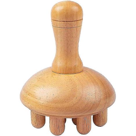 Outil de massage manuel en forme de champignon de bois, pour le massage des muscles et la réduction des graisses localisées (Gua Sha) du corps entier. (1/5)