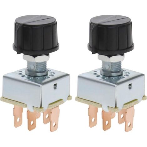 2Pcs AC Air Conditioning Rotary Knob 3 Speed Fan Switch Air Conditioning Control Universal Rotary Replacement for Car