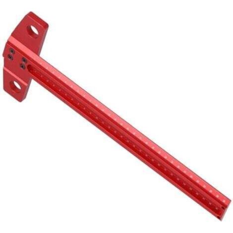 [JAMAIS UTILISÉ] (300mm)Jauge de Marquage en Aluminium à Angle Droit avec Règle Carrée de Type T pour le Travail du Bois en Verre (1/4)