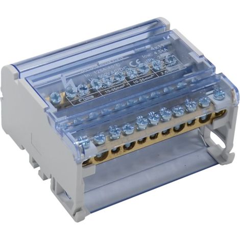 ETTROIT Distributeur modulaire 4 pôles 11x4 prises (44 trous) 125A pour tableau électrique - DB1200411