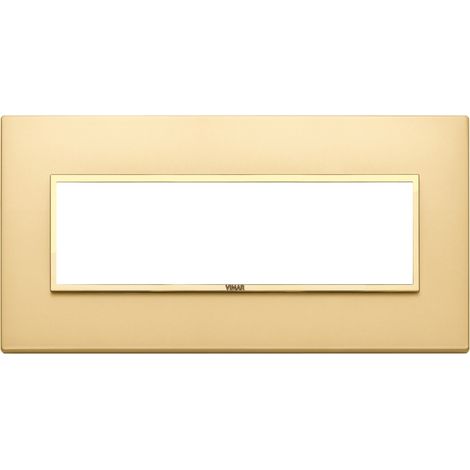 Placca 7M oro totale satinato Vimar Eikon Evo 21657.G10