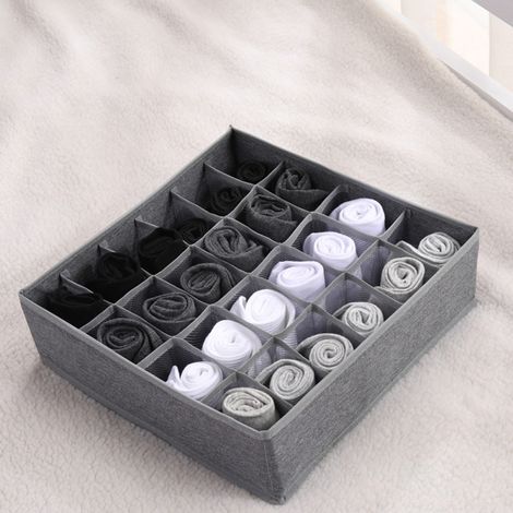 Foldable Underwear Storing Box Home Use Oxford Cloth Storage Drawer Divider Underwear Bras Socks Storing Organizer (1/3)