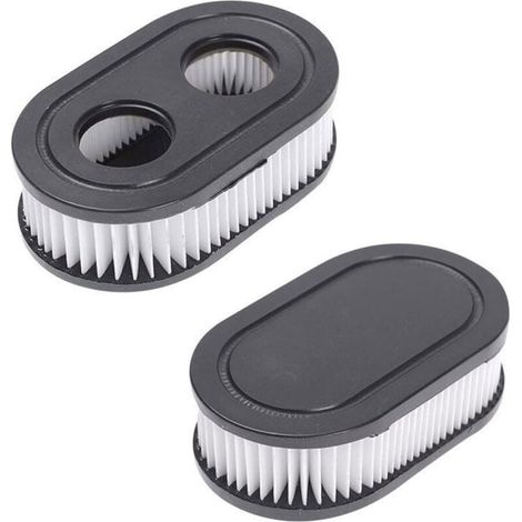 Schwarzer ovaler Luftfilter für MTD-Rasenmäher BS-798452 Briggs & Stratton – 2er-Pack (1/4)