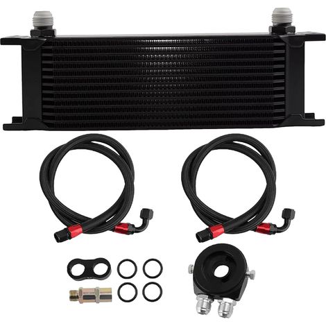 Kit de refroidisseur d'huile, refroidisseur d'huile moteur,Radiateur de refroidissement robuste Refroidisseur de moteur de transmission à 13 rangées, remplacement de pièces de (1/5)