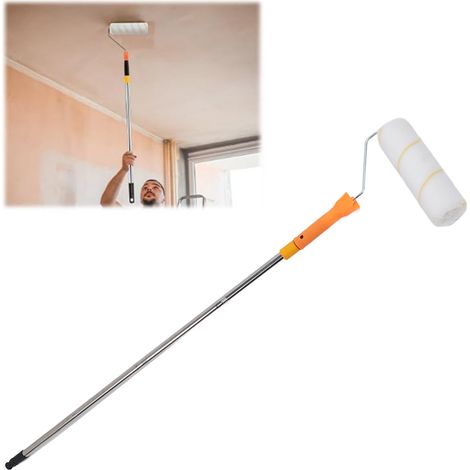 1,2 Meter lange Edelstahlverlängerung für Farbroller, abnehmbares Reinigungswerkzeug, Bürste. (1/5)