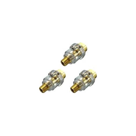 3 Pièces Mini-graisseur, Accessoires pneumatiques, Pneumatique Graisseur,Ligne Graisseur, Lubrificateur de Machine pneumatique,pour Outil pneumatique 1/4 in NPT Mini pour graisseur en Ligne-JUSCH (1/5)