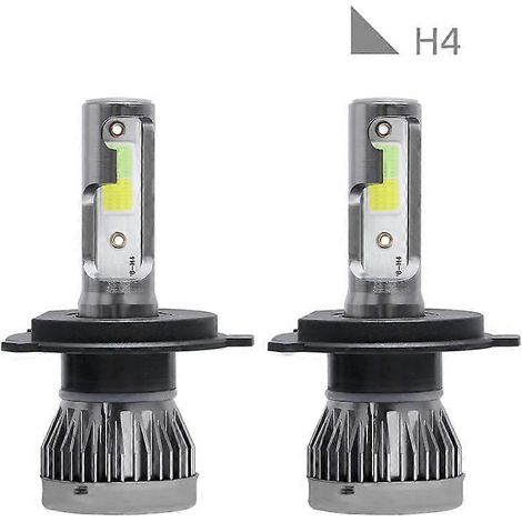 Kit de conversion de phares LED H4 9003 HB2 COB Hi avec ampoules haute puissance 90 W 12 000 lm, lumière blanche 6 000 K + lumière bleue 8 000 K. (1/5)