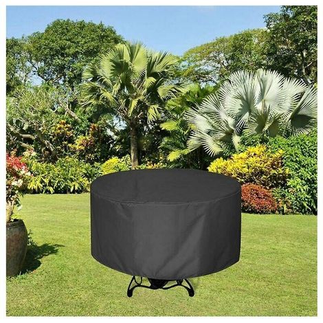 Garden Furniture Cover 210d Oxford Waterproof Fabric Furniture Cover Garden Table Cover Tarpaulin With Rope And Locking Buckle-Round-227100cm (1/3)