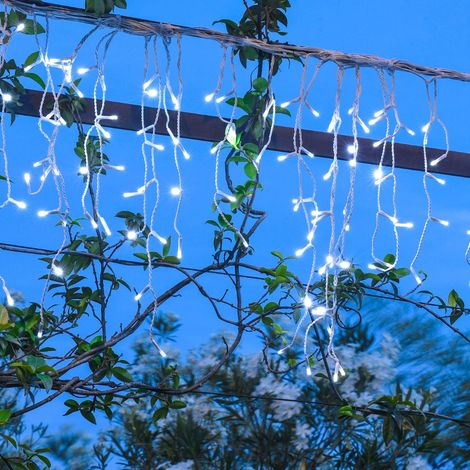 Guirlande stalactite de Noël LED blanc pur flash 8 m connectable (1/4)