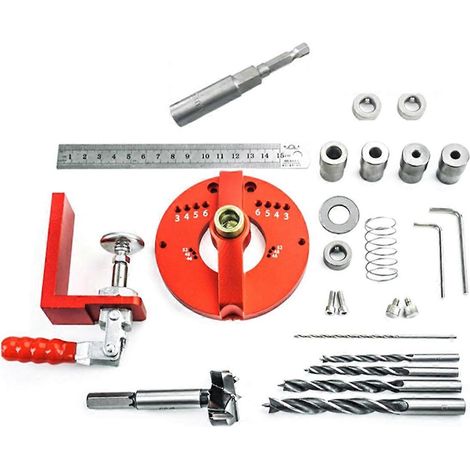 Multifunktionales 35-mm-Scharnierbohrset mit Bohrschablone für die Holzbearbeitung