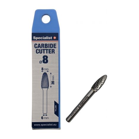 Un meunier en métal dur Specialist 64/9-0804 8x20x6 mm
