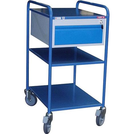 Fimm - Servante d'atelier mobile charge 250 kg 3 plateaux 635 x 470 mm + 1 tiroir (1/2)