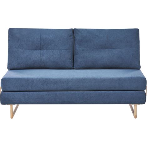 Sofa Bed 3 Seater JERSLEV Fabric Blue (1/5)