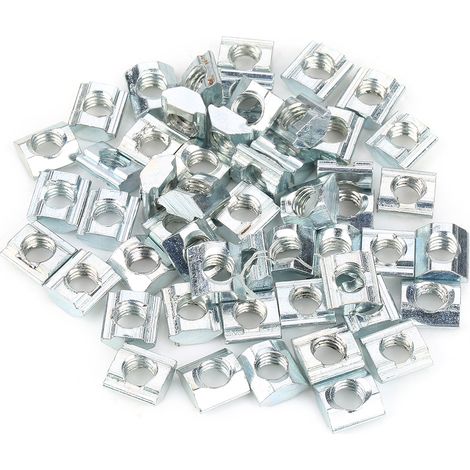 50pcs Carbon Steel Sliding T slot Nut for 20 Series Aluminum Profile Accessories M6105