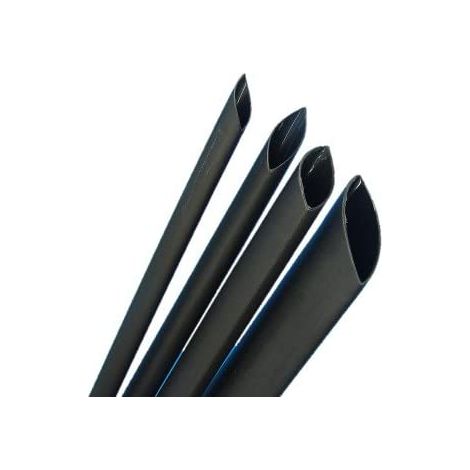 Schrumpfschlauch 2,4 - 1,2 mm Schrumpfrate 2:1, schwarz 100 cm Schlauch
