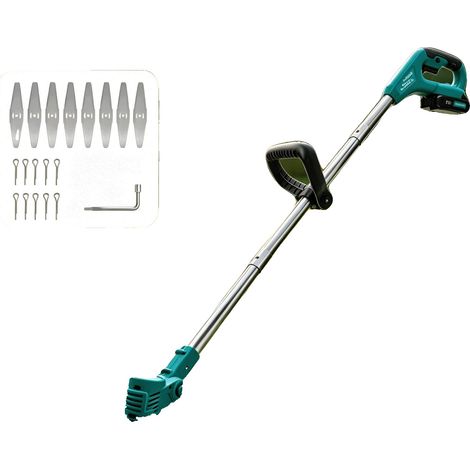 Desbrozadora, motor de 600 W, 36,5 x 8 x 5,5 pulgadas, plástico resistente, diseño plegable, altura de corte ajustable. (1/5)