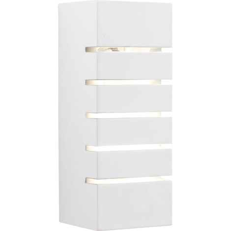 Applique rectangle blanc plâtre blanc plâtre (plâtre) dimmable (1/3)