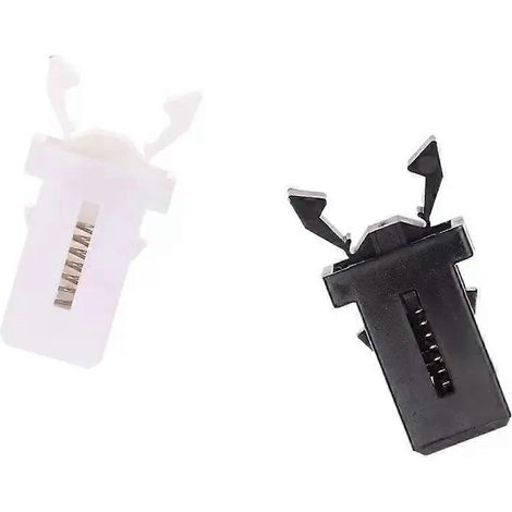 10 Stück Ersatz-Mülltonnen-Kunststoff-Verschlüsse mit selbstverriegelndem Schalter, kompatibel mit Touch-Deckelverschlüssen, schwarz-weiß, Reparaturclips (1/4)