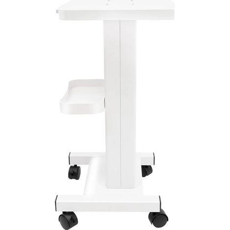 Carrello da soggiorno, struttura in metallo resistente, ampio spazio di archiviazione, BIANCO (1/2)