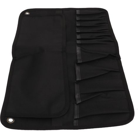 Sacoche à outils moto grand format, épaisse, portable, poches multiples, rouleau à suspendre, noir (1/5)