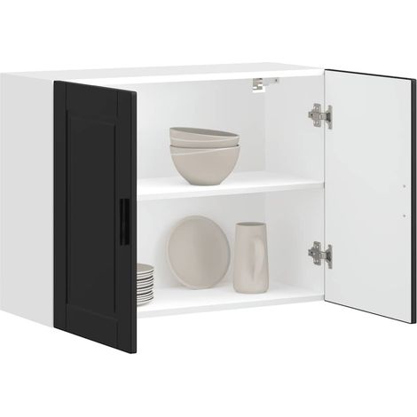 Küchen-Hängeschrank Porto Schwarz Holzwerkstoff