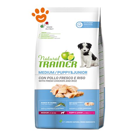 Trainer Natural Dog Puppy & Junior Medium Pollo  - Trainer Natural Dog Puppy & Junior Medium Pollo - Sacco Da 3 Kg