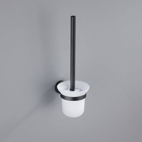 FugaFlow Eccelente Sobrado brosse WC rond Noir mat (1/4)