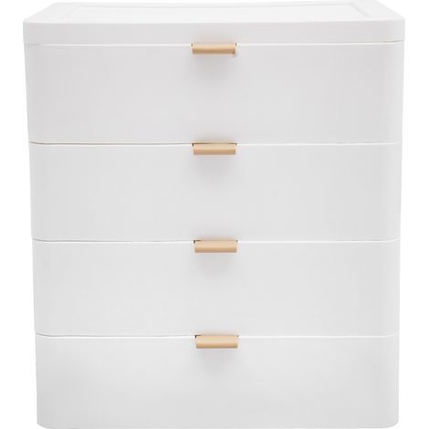 YISSALE-4-stöckige Schreibtischaufbewahrungsbox, PP-Schreibtischorganizer mit Schublade (1/5)