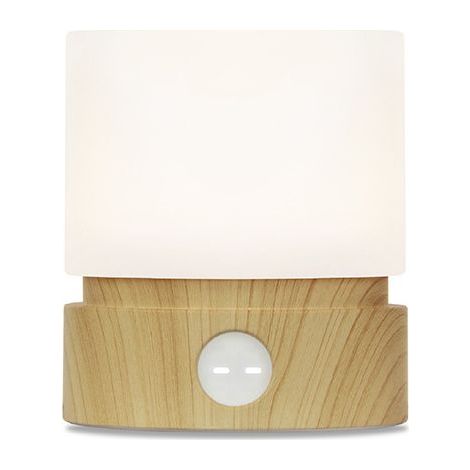 Night Light with Timer, Small LED Bedroom Lamp, Bedside Table Lamp, Night Light for Kids, Baby Nursing, Wood Grain, Dimmable, Battery Operated, Warm Mood Light Color (1/5)