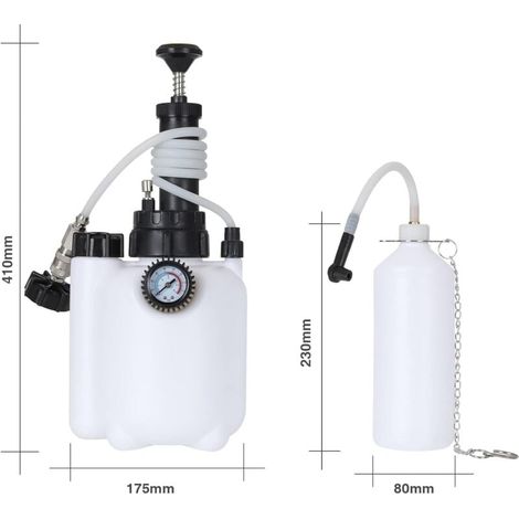 3L Car Brake Bleeder, Brake Fluid Changer with 1L Brake Bleeder Bottle and E20 Standard Adapter, Brake Bleeding Kit for Most European Models MUMU (1/4)