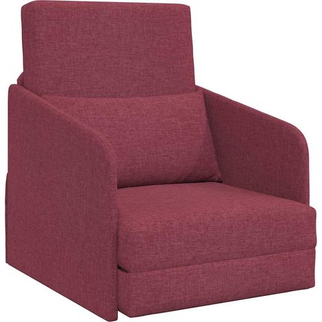 vidaXL Divano letto Rosso Vino 65 x 80 x 83 cm Tessuto (1/5)