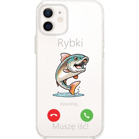 iPhone 12 Mini Hülle, transparent, Silikon Flexi, Fischring (1/5)