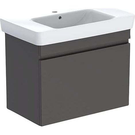 Meubles sous-vasque avec lavabo céramique Geberit Renova Plan 900x616x480 mm lava (1/2)