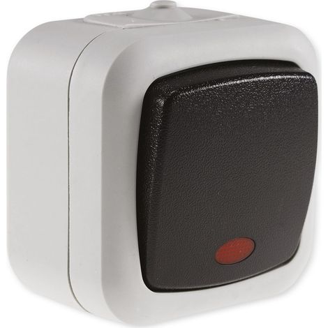 Interrupteur de contrôle pour pièce humide ChiliTec, gris (1/4)