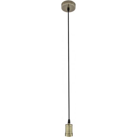 Cornice pensile a soffitto “Puja” con altezza regolabile E27 (220/240V) IP20 in metallo color cuoio