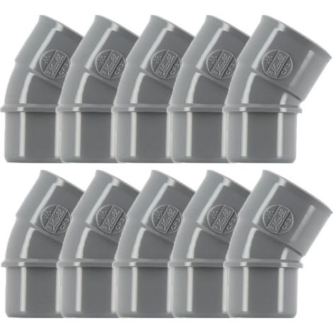 10 coudes PVC évacuation Ø32 Mâle Femelle 30° - Nicoll (1/5)