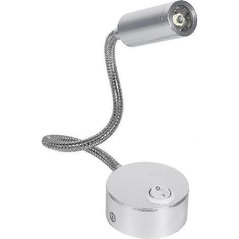 Lampe de chevet LED avec col de cygne flexible (blanc froid 6500K - 3W) (d-583-a) (1/3)