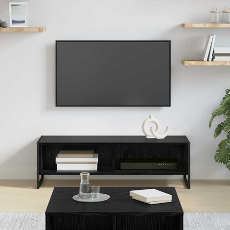 TV-Schränk Schwarz Eichen-Optik 100 x 36,5 x 30,5 cm