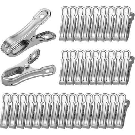 35pcs Clips de Film, Pinces de Jardin en Acier Inoxydable pour Serre, Clips de Fixation Solide aux Intempéries Arceaux de Jardin pour Tissu d'Ombrage, Couverture Végétale Serre (1/4)
