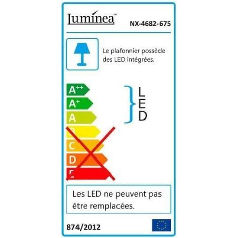 Plafonnier LED - - Ø 28 cm - 840 lm - 12 W - Effet ciel étoilé (1/4)