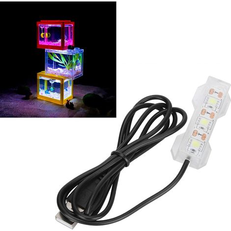 Éclairage D'aquarium à LED Petite Plante Aquatique D'aquarium Lumière de Bureau Réservoir de Poissons Mini Décoration Lampe à LED Douce (1/5)