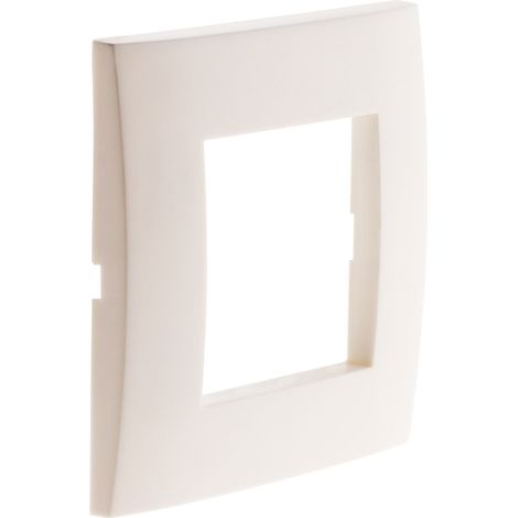 Plaque de finition simple blanche – Fixation à vis ou griffes fournies – Installation rapide et sécurisée – Certification NF – Simplea