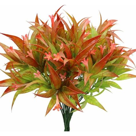 Plante artificielle,Fleurs Artificielles,Bouquets de Fleurs Plastique ,Faux Fleurs Morning Glory Décoration Plantes, 4 Pièces (1/5)