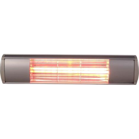 Calefactor Eléctrico de Pared Kekai Golden Tube 71,5x16x11,5 cm Infrarrojos Halógeno 2000W para Interior y Exterior