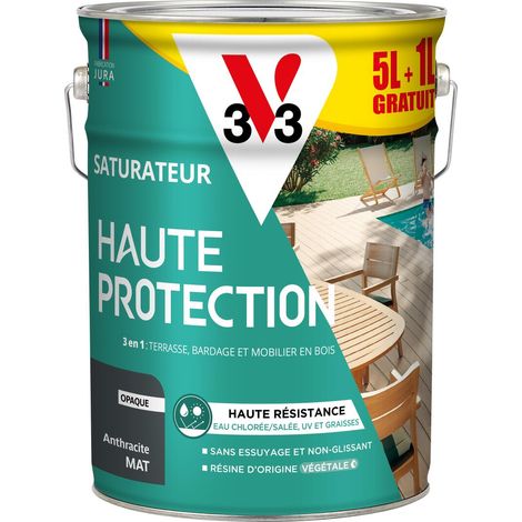 Saturateur Haute Protection Biosourcé V33 anthracite Mat - 5L + 20%