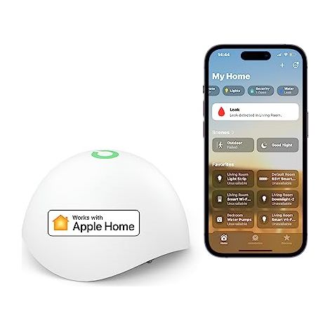 DÉTECTEUR DE FUITE D'EAU INTELLIGENT, DÉTECTEUR D'INDONDATION COMPATIBLE AVEC APPLE HOMEKIT ET SMARTTHINGS, CAPTEUR D'EAU AVEC S
